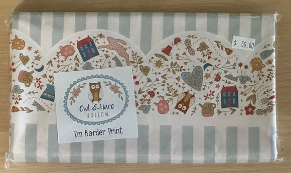 Owl & Hare Hollow Border Print